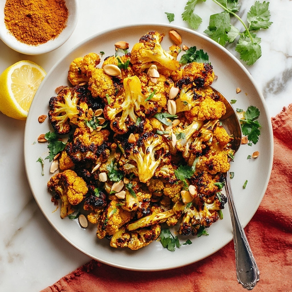 Oven-Roasted Cauliflower with Lemon Garlic Butter and Parmesan Recipe - Recipe Image