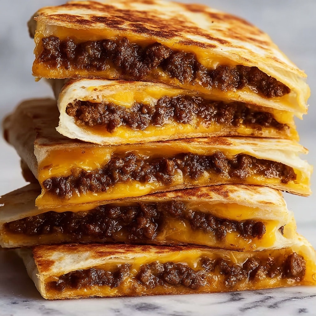Cheesy Ground Beef Quesadillas Recipe - Recipe Image
