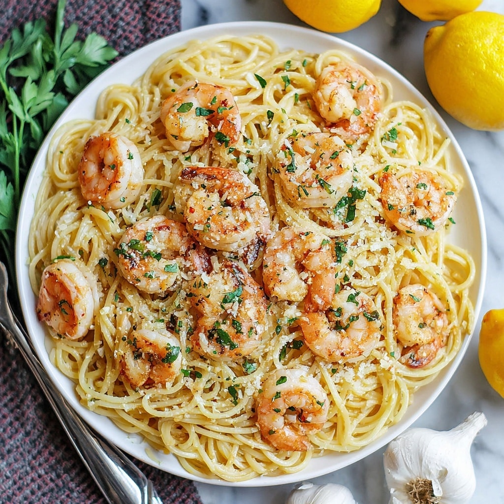 Garlic Shrimp Pasta Recipe - Recipe Image