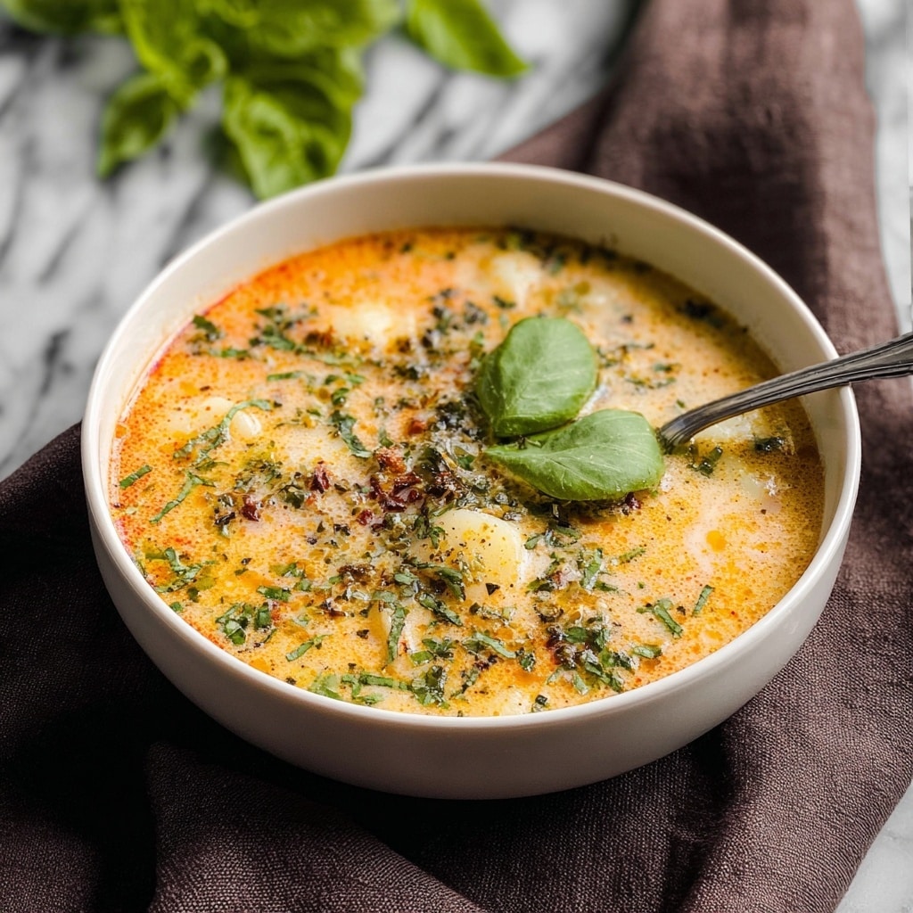 Creamy Chicken Gnocchi Soup Recipe - Recipe Image