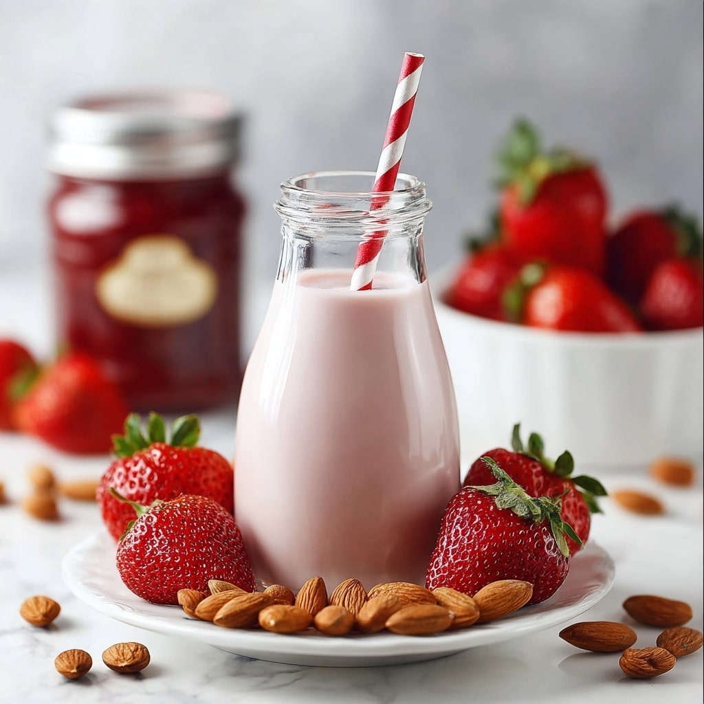 Strawberry Almond Milk Recipe - Recipe Image