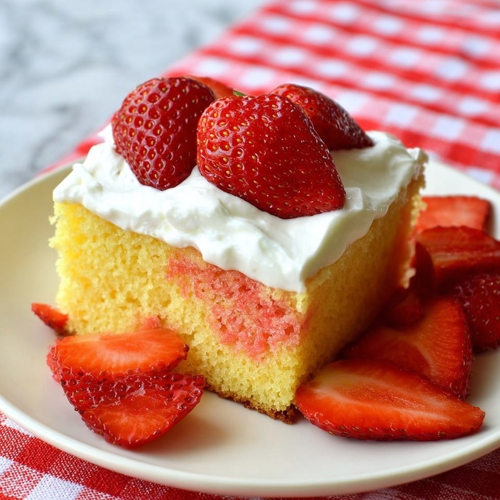 Strawberry Shortcake Poke Cake Recipe - Recipe Image