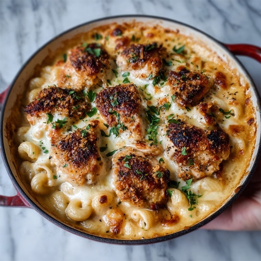 One-Pot Chicken Parmesan Mac & Cheese Recipe - Recipe Image