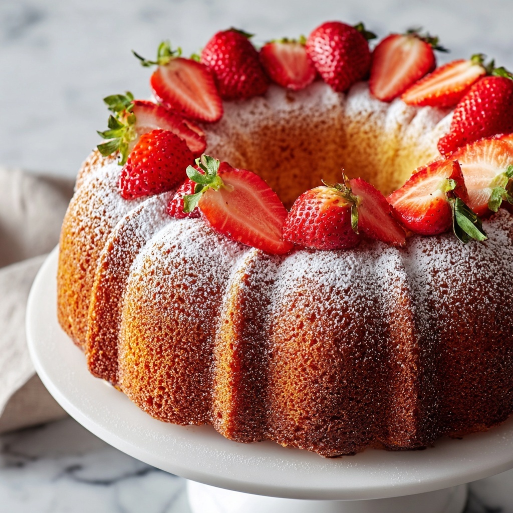 Strawberry Cheesecake Bundt Cake Recipe - Recipe Image