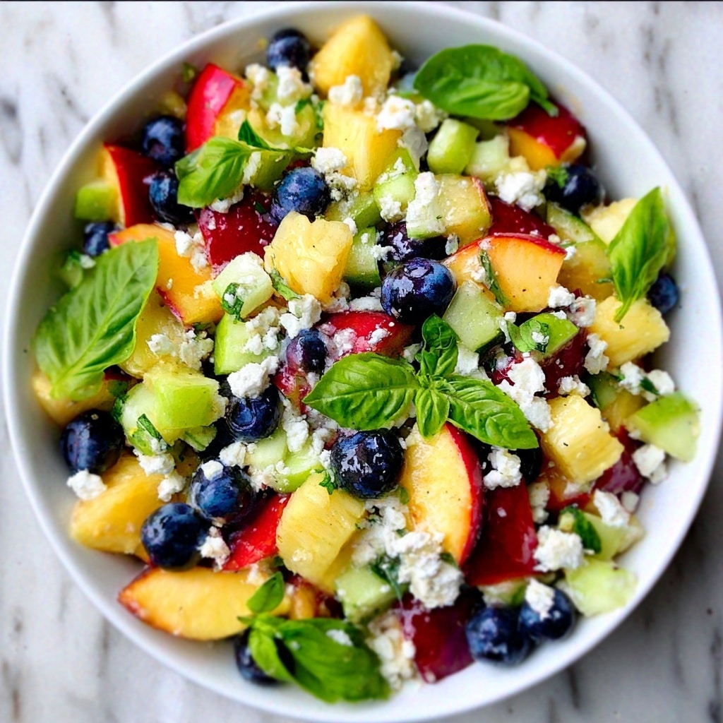 Blueberry Peach Feta Salad Recipe - Recipe Image