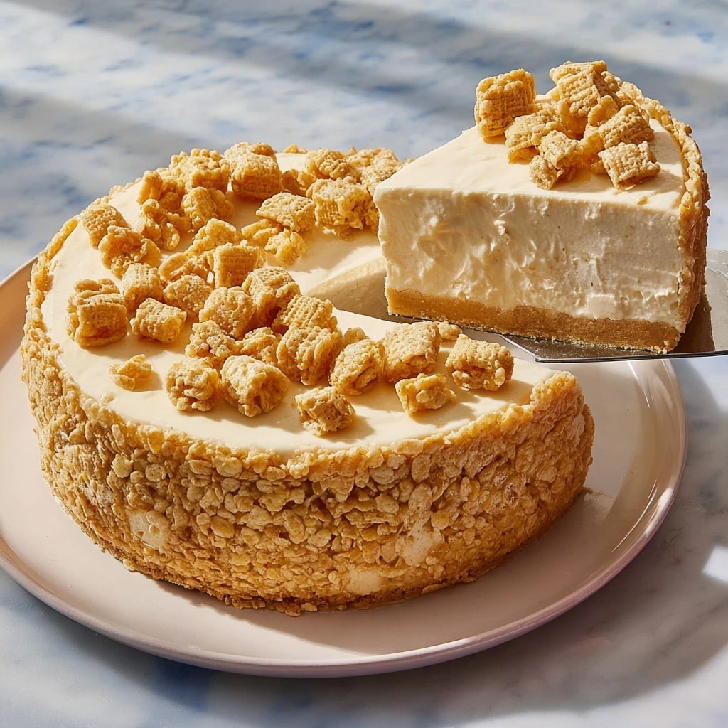 Rice Krispie Treat Cheesecake Recipe - Recipe Image