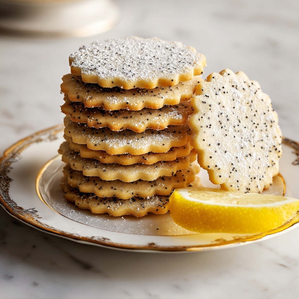 Lemon Poppy Seed Shortbread Cookies Recipe - Recipe Image