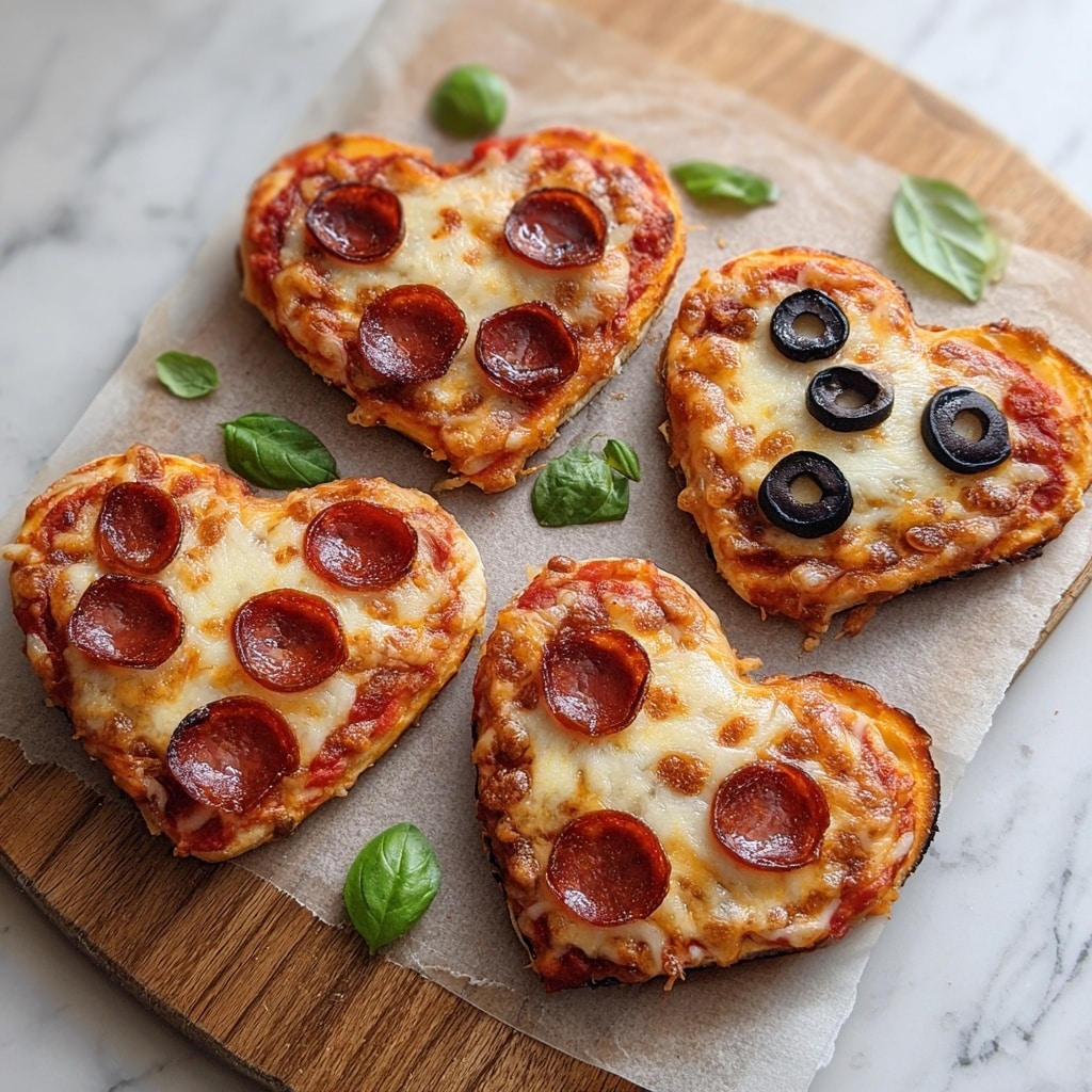 Heart Shaped Mini Pizzas Recipe - Recipe Image