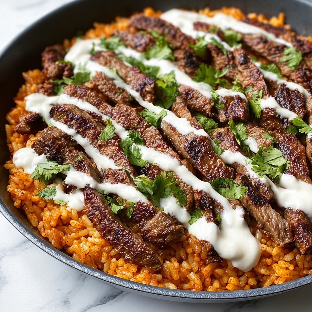 Cheesy Steak & Cilantro Lime Rice Burritos Recipe - Recipe Image