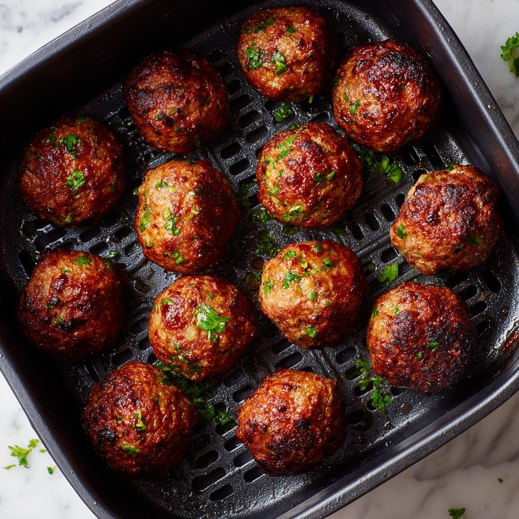 Air Fryer Chicken Meatballs with Parmesan Recipe - Recipe Image