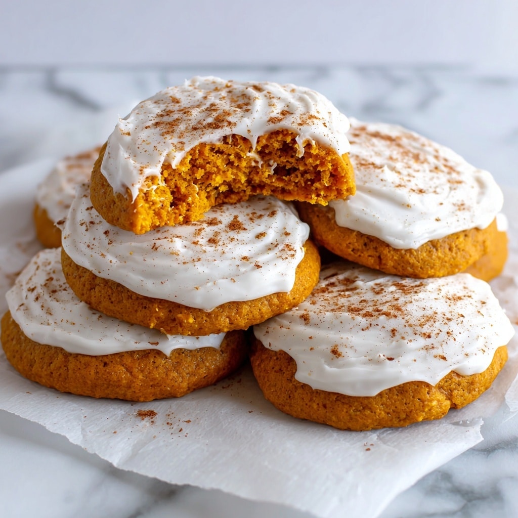 Pumpkin Sugar Cookies with Cream Cheese Frosting Recipe - Recipe Image