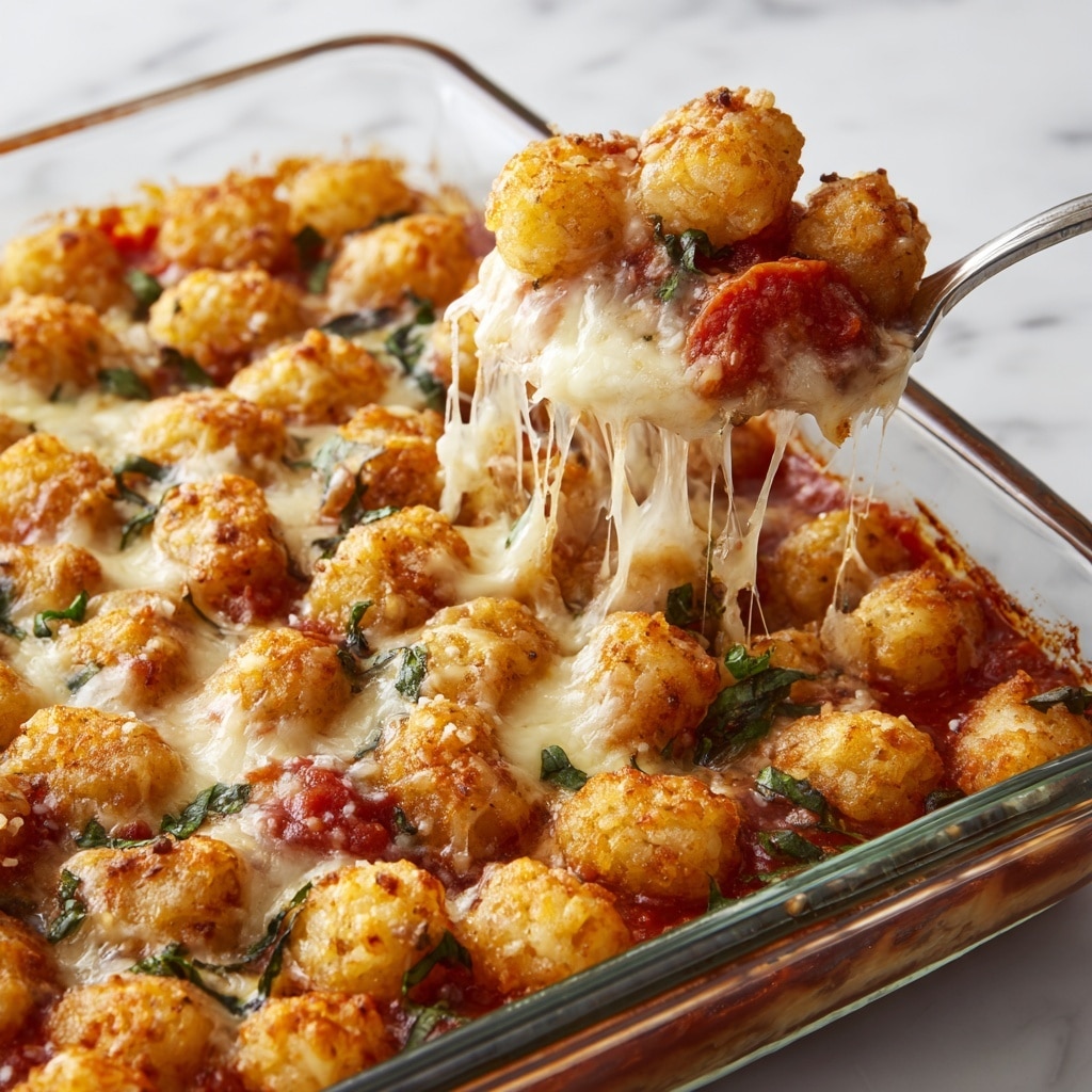 Tater Tot Pizza Casserole Recipe - Recipe Image