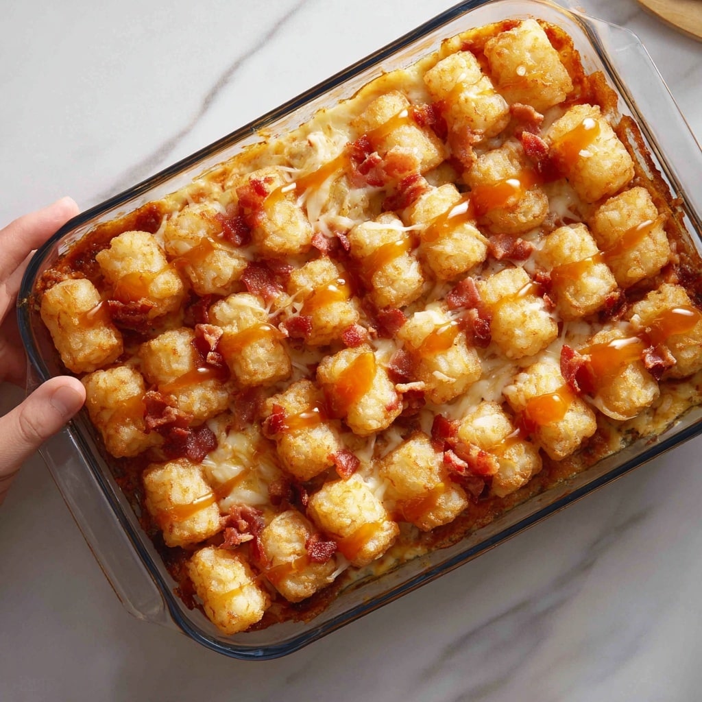 Cheesy Tater Tot Meatloaf Casserole Recipe - Recipe Image