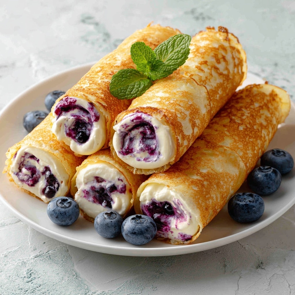Blueberry Cream Cheese Egg Rolls: A Sweet and Crispy Dessert Twist Recipe - Recipe Image
