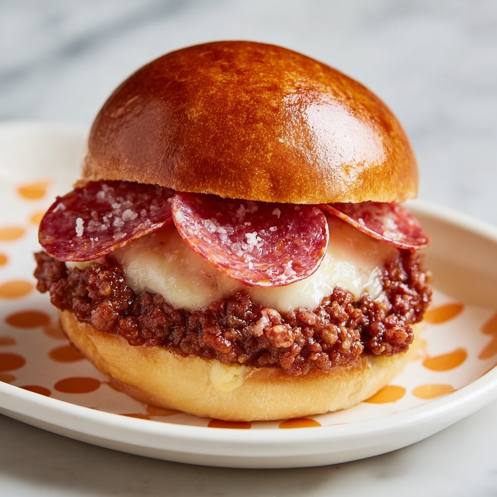 Crockpot Pizza Burgers Recipe - Recipe Image