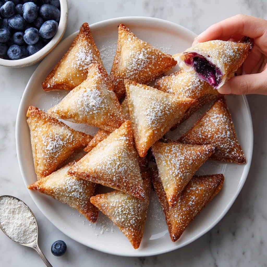 Air Fryer Blueberry Cheesecake Wontons Recipe - Recipe Image
