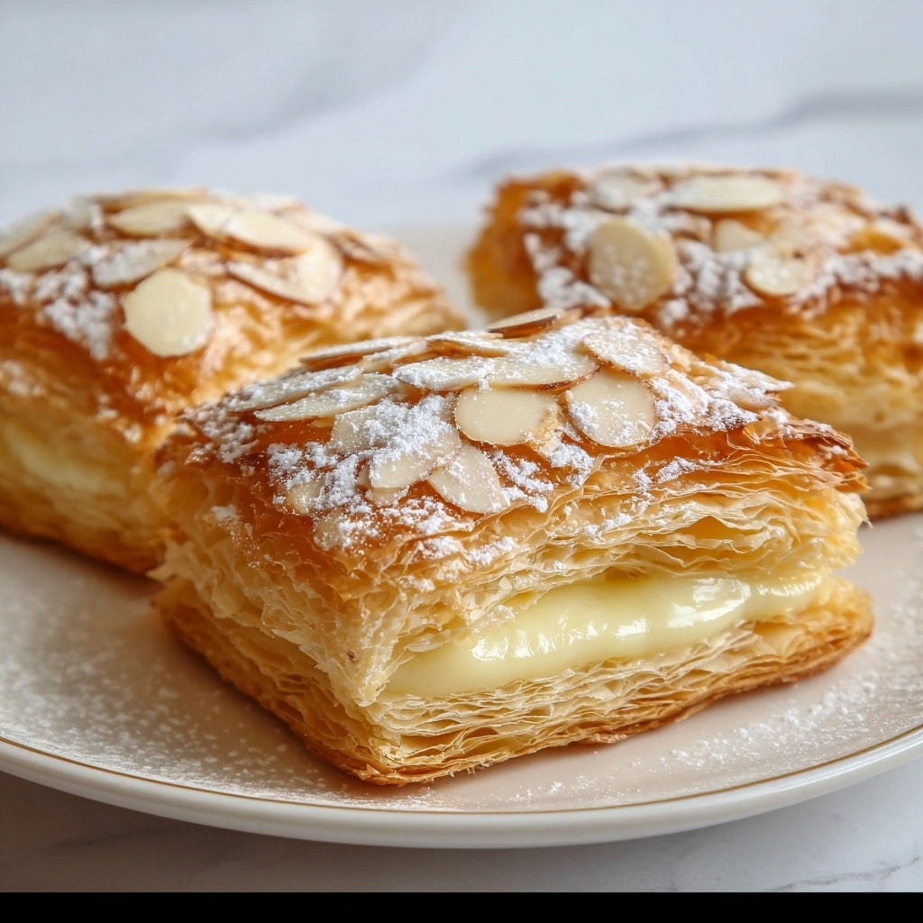 Custard Almond Puff Pastry Pockets Recipe - Recipe Image
