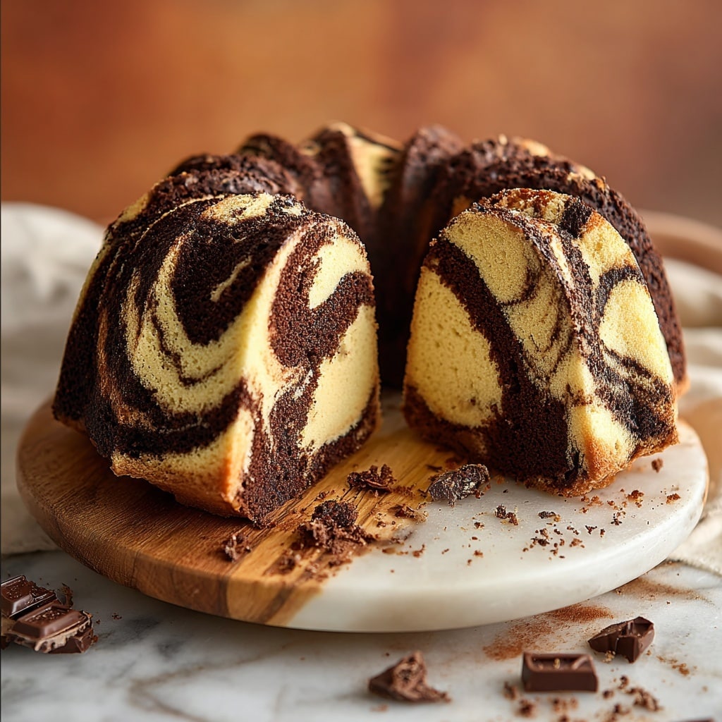 Double Chocolate Ricotta Marble Cake Recipe - Recipe Image