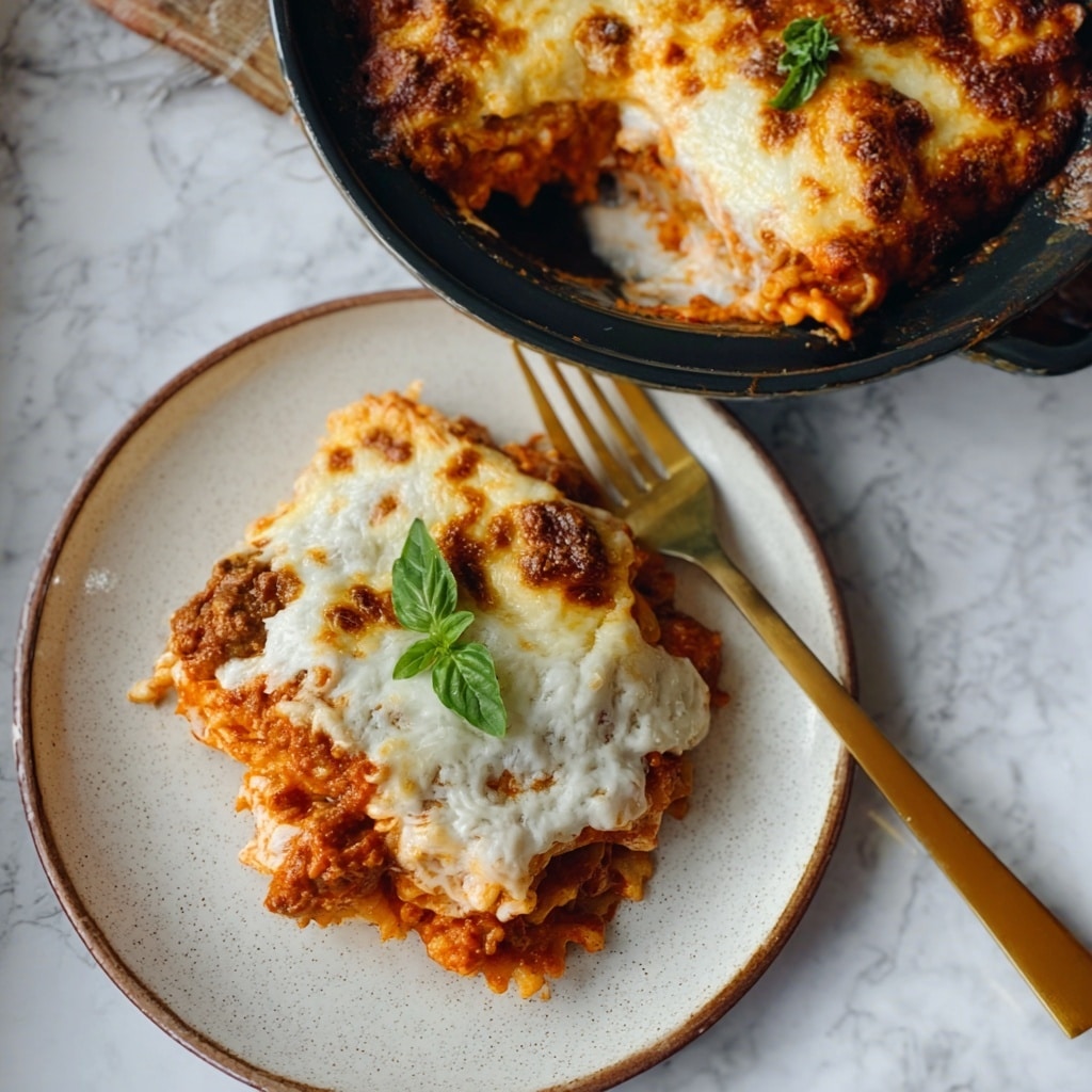 Chicken Parmesan Lasagna Skillet Recipe - Recipe Image