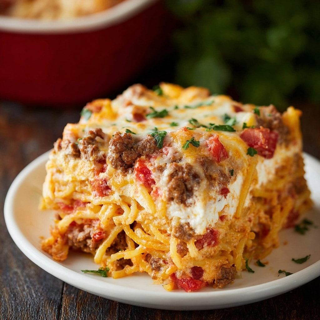 Million Dollar Spaghetti Casserole Recipe - Recipe Image