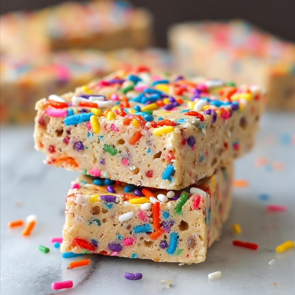 Birthday Cake Protein Bars Recipe - Recipe Image