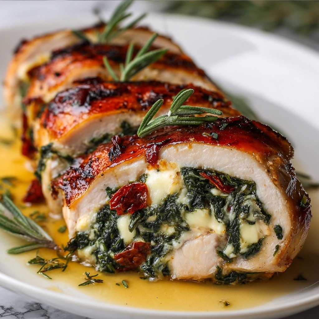 Stuffed Chicken Breast with Spinach and Cheese Recipe - Recipe Image
