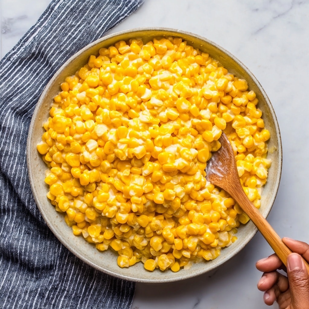 Slow Cooker Cheddar Corn Recipe - Recipe Image