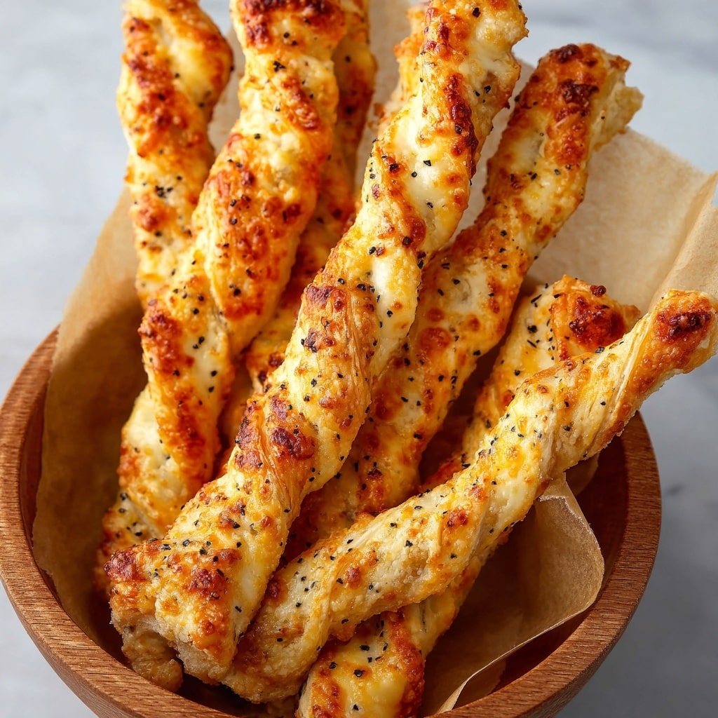 Puff Pastry Cheese Straws with White Cheddar and Black Pepper Recipe - Recipe Image
