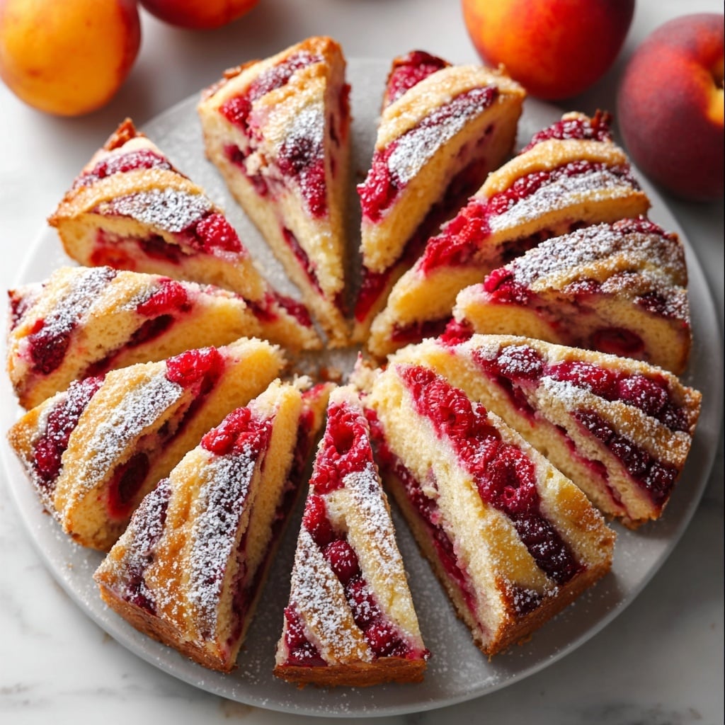 Raspberry Peach Greek Yogurt Cake Recipe - Recipe Image