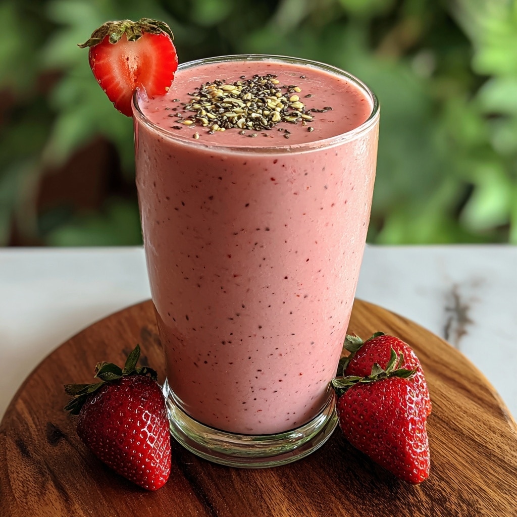 Fat Burning Strawberry Smoothie Recipe - Recipe Image