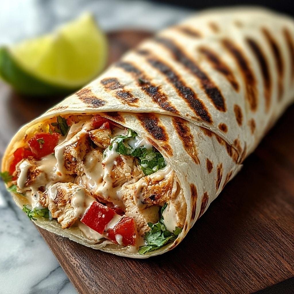 Chipotle Ranch Grilled Chicken Burrito Recipe - Recipe Image
