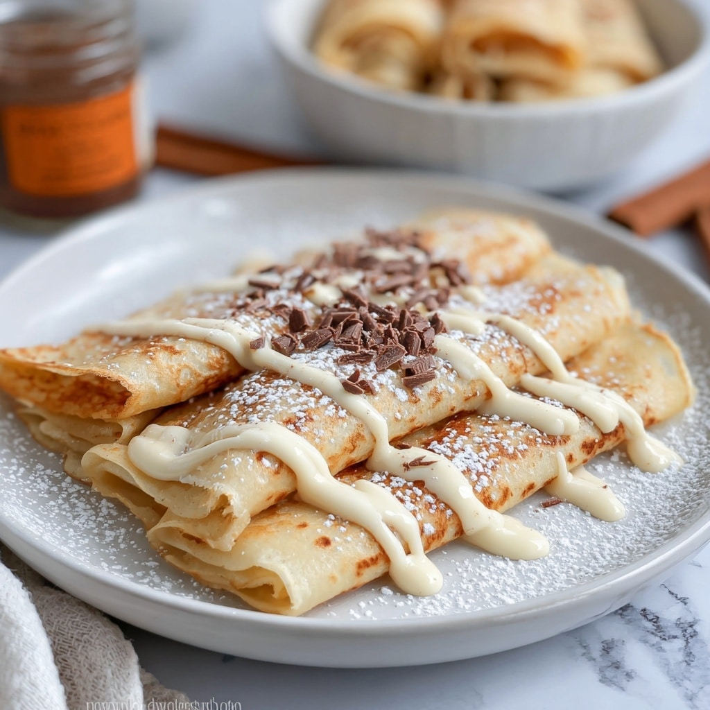 Cinnamon Roll Protein Crepes Recipe - Recipe Image