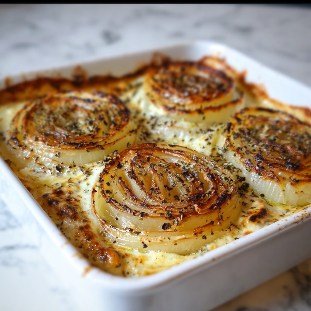 Roasted Parmesan Creamed Onions Recipe - Recipe Image