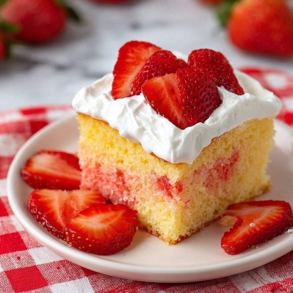 Strawberry Shortcake Poke Cake Recipe - Recipe Image