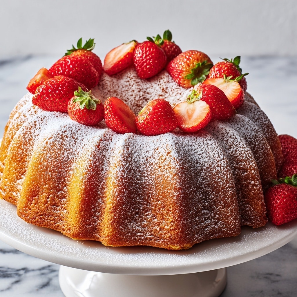 Strawberry Cheesecake Bundt Cake Recipe - Recipe Image