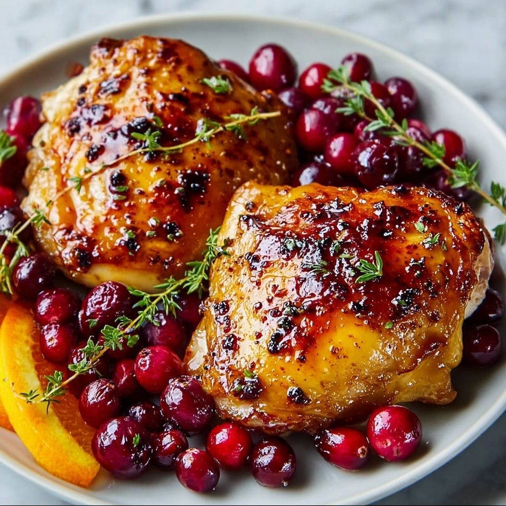 Sweet & Tangy Cranberry Orange Roasted Chicken Recipe - Recipe Image