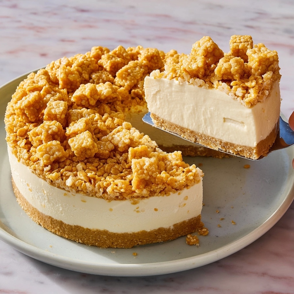 Rice Krispie Treat Cheesecake Recipe - Recipe Image