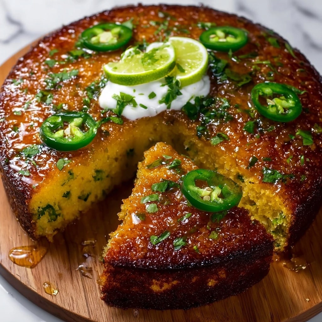 Jalapeño Cornbread with Tangy Lime Honey Glaze Recipe - Recipe Image