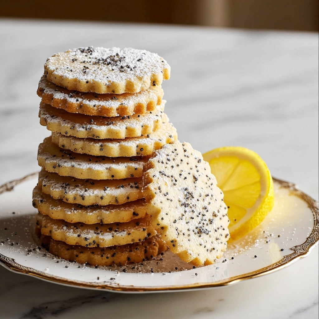 Lemon Poppy Seed Shortbread Cookies Recipe - Recipe Image