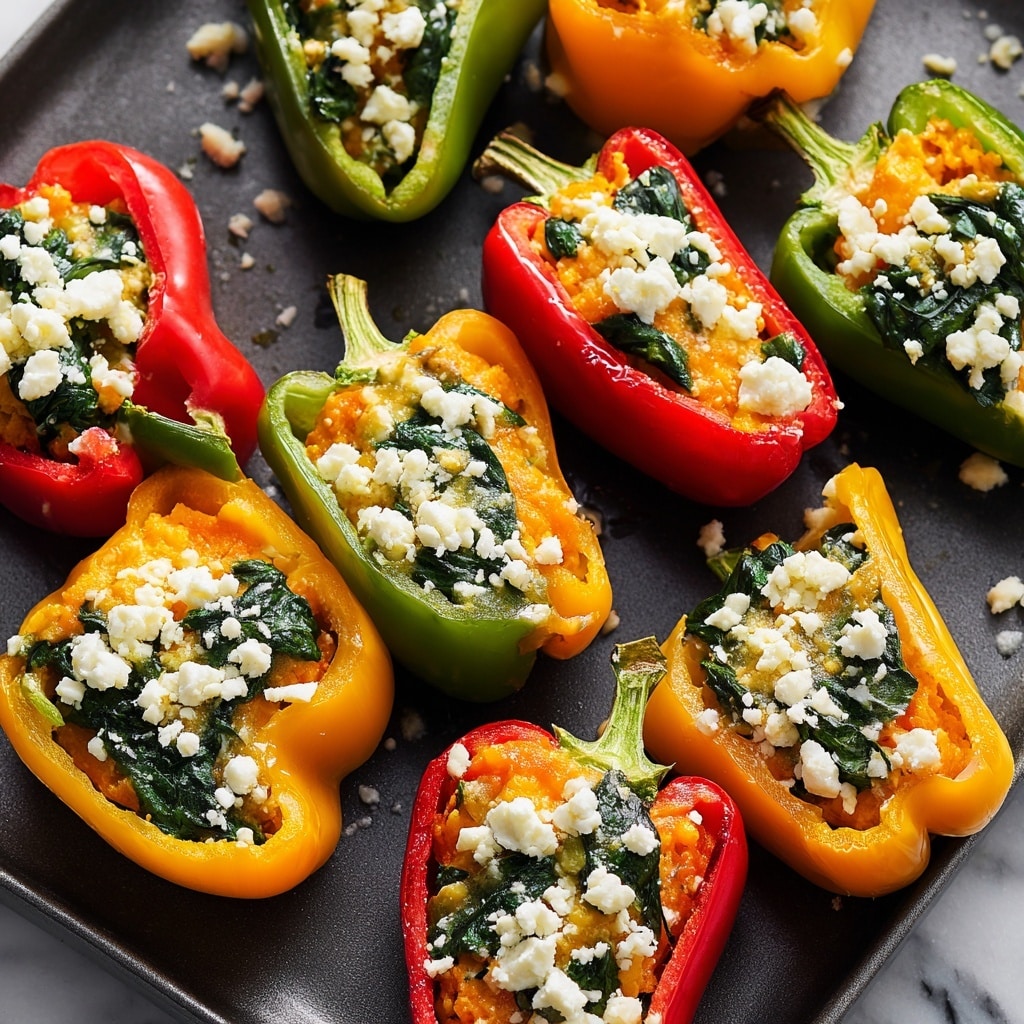Spinach and Feta Stuffed Mini Peppers Recipe - Recipe Image