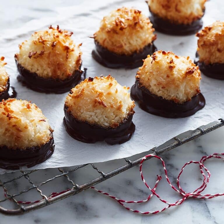 Elsa’s Chocolate Dipped Macaroons Recipe