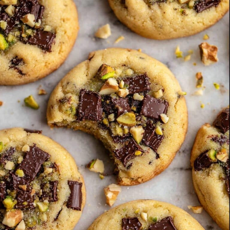 Pistachio Chocolate Chunk Cookies Recipe