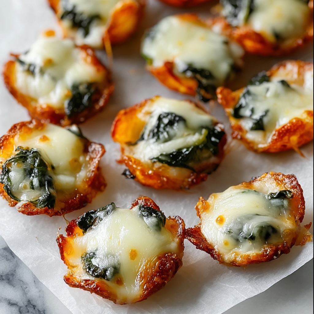 Spinach Dip Cheese Crisps Recipe - Recipe Image