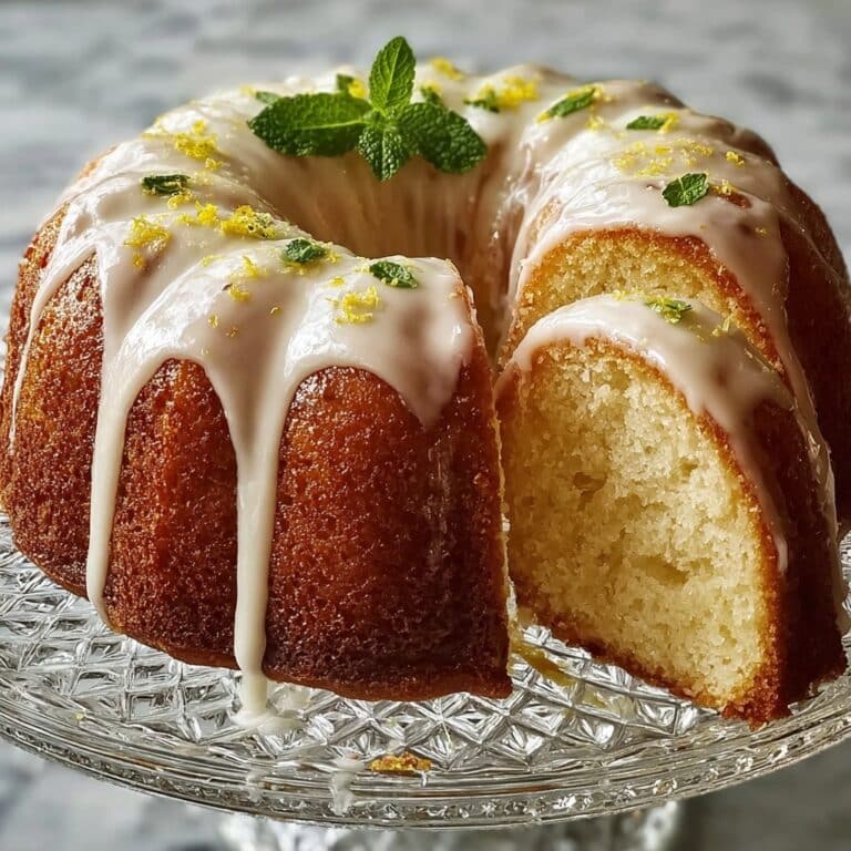 Vanilla Buttermilk Pound Cake with Cream Cheese Glaze Recipe