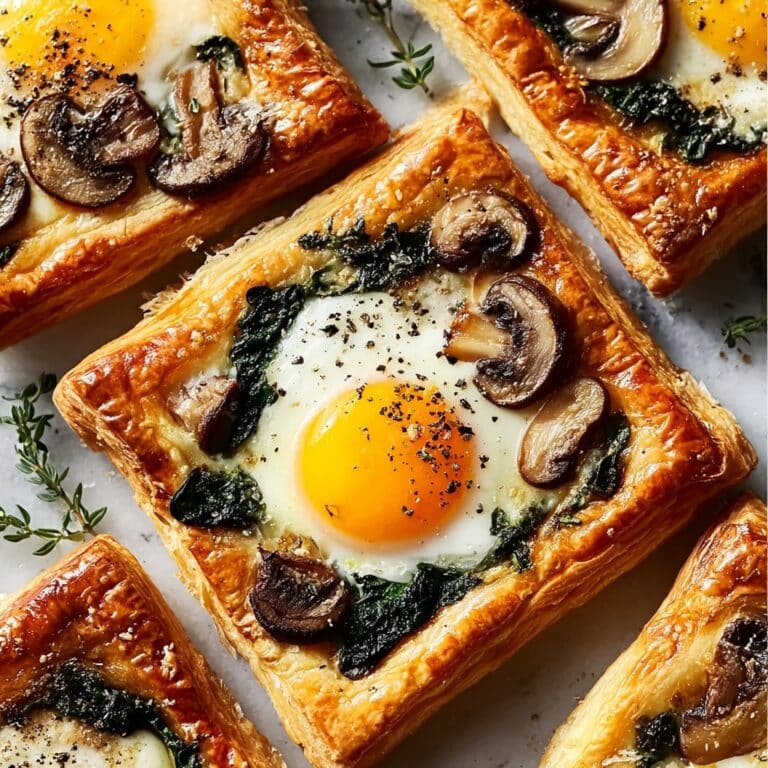 Feta Mushroom Brunch Squares Recipe