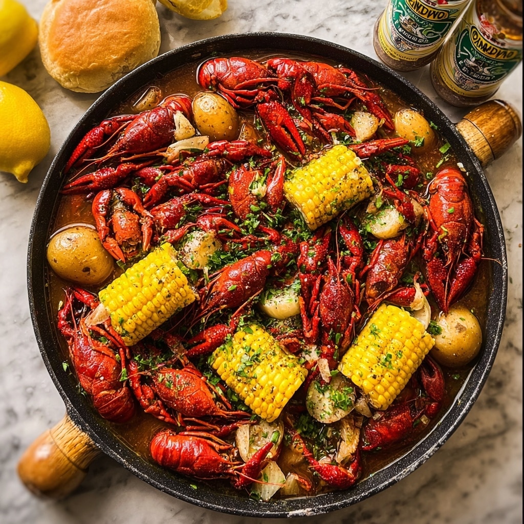 Stovetop Crawfish Boil with Garlic Butter Sauce Recipe - Recipe Image