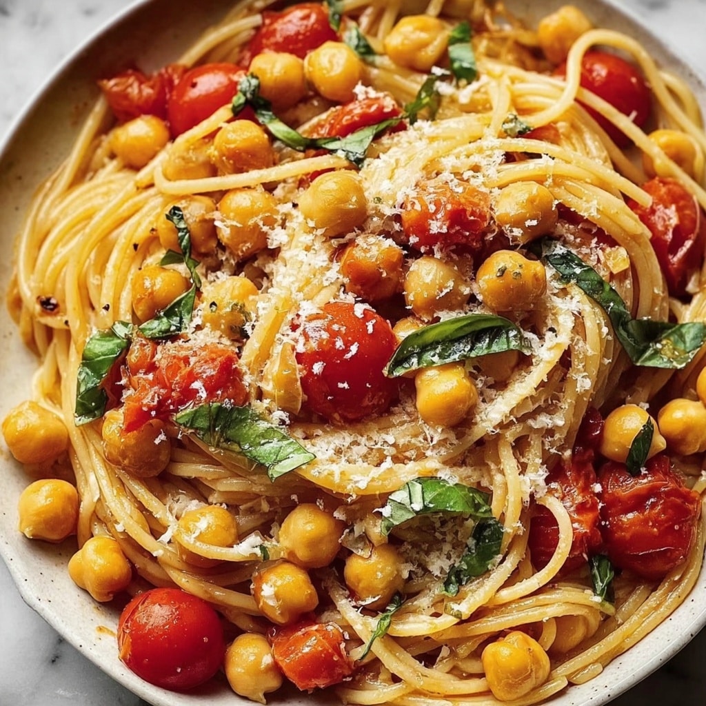 Slow Roasted Chickpea and Tomato Pasta Recipe