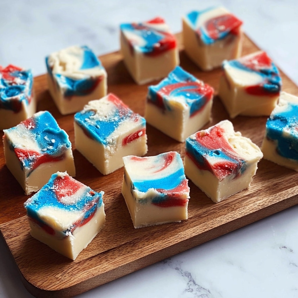 4th of July White Chocolate Fudge Recipe
