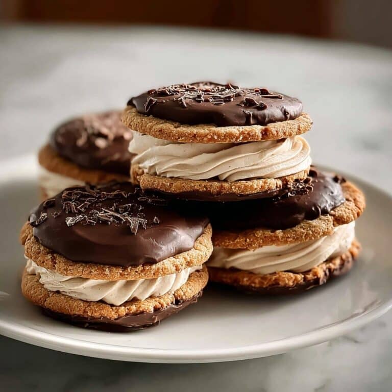 Coffee & Cream Cookies with Chocolate Hazelnut Filling Recipe
