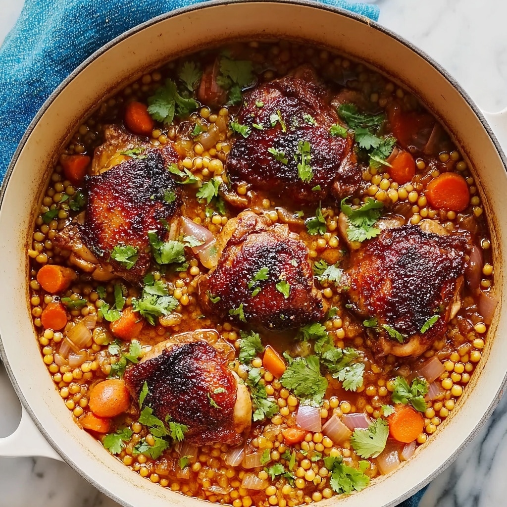 Chicken Thighs With Spiced Couscous and Carrots Recipe